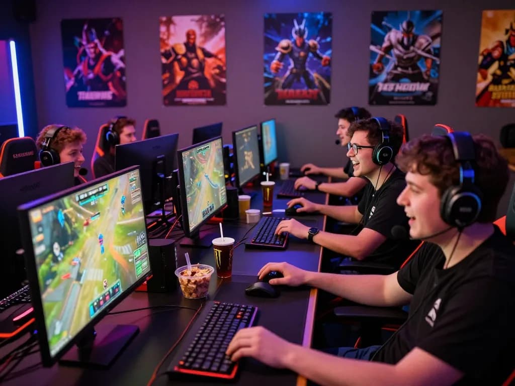 Engaging gaming community scene at https://1gom.farm/ with players enjoying multiplayer action.