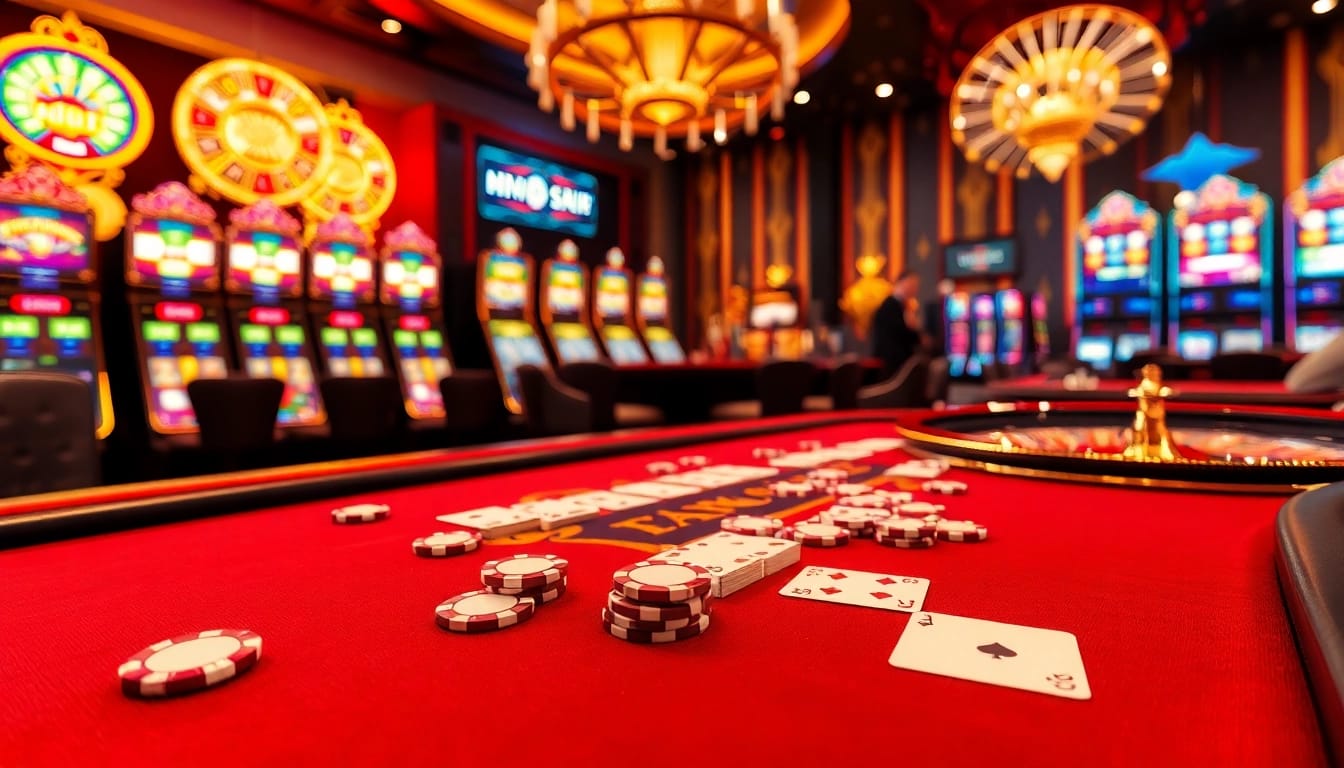 Experience thrilling gameplay at MM88 casino with an elegant blackjack table and poker chips.