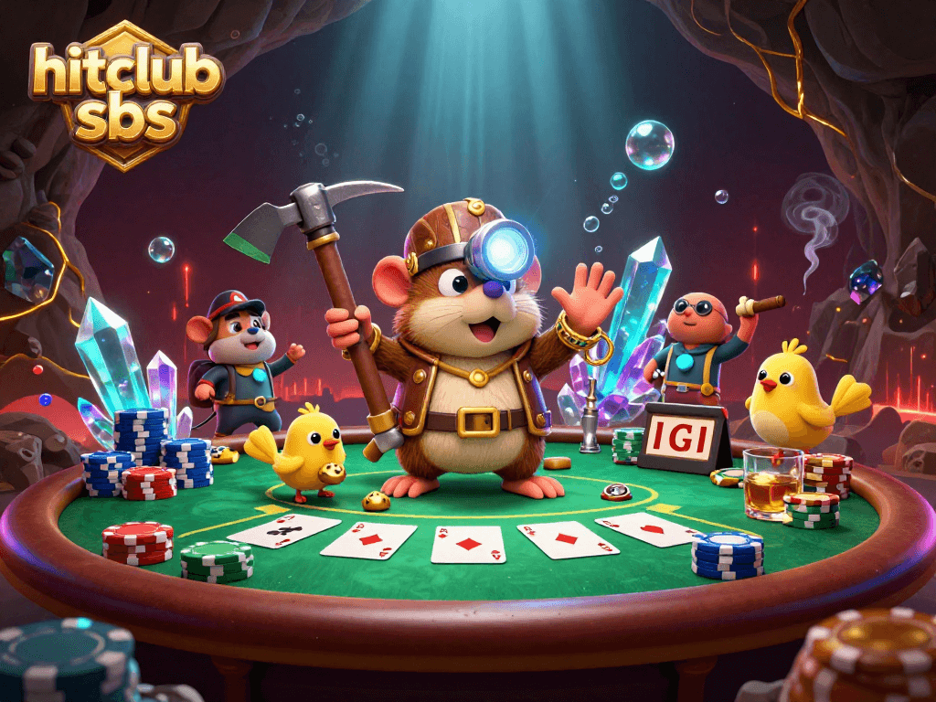 Experience thrilling moments at hitclub sbs with a treasure hunter mole in a vibrant casino scene.