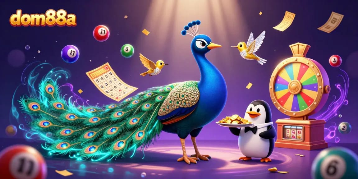 Experience exciting gameplay at dom88a with vibrant lottery and casino elements in a dynamic casino scene.