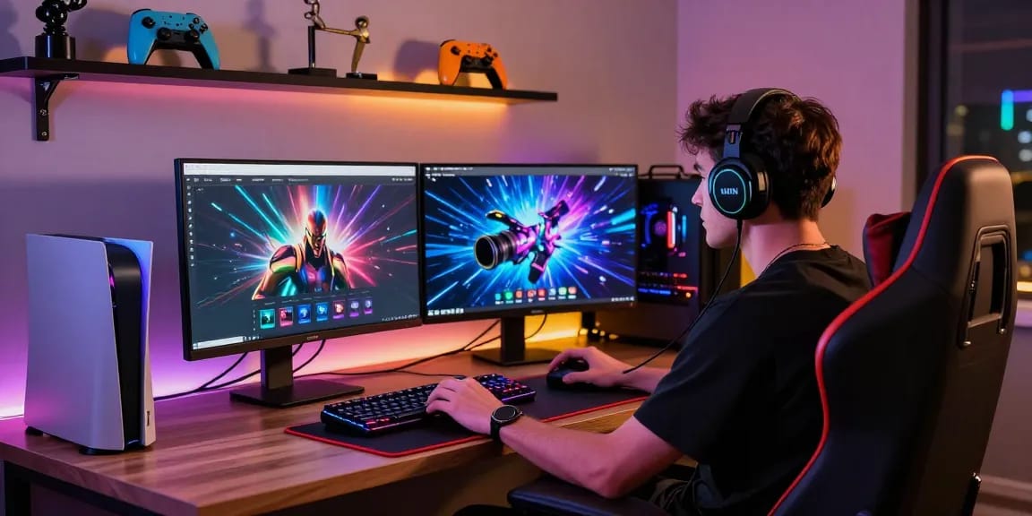 Engaging online gaming environment showcasing the IWIN platform with stylish gaming setup.