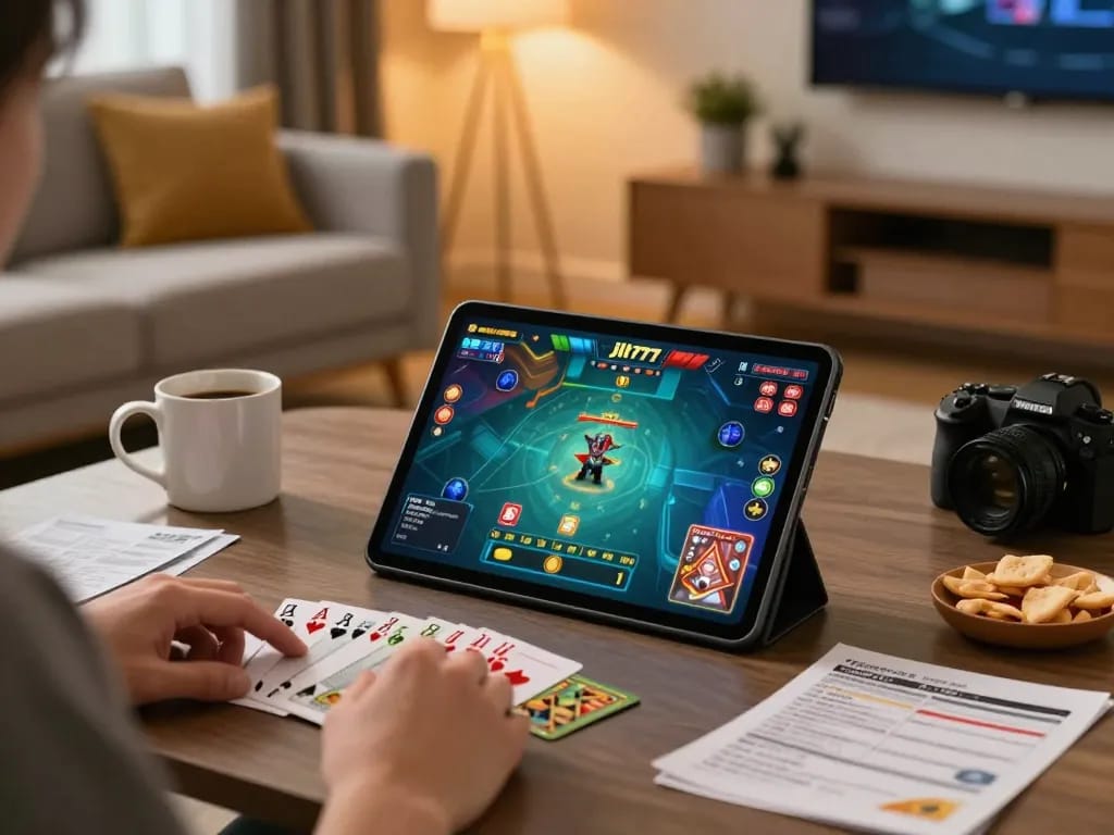 Engage with Jili777 through exciting tablet gameplay while enjoying a cozy home atmosphere