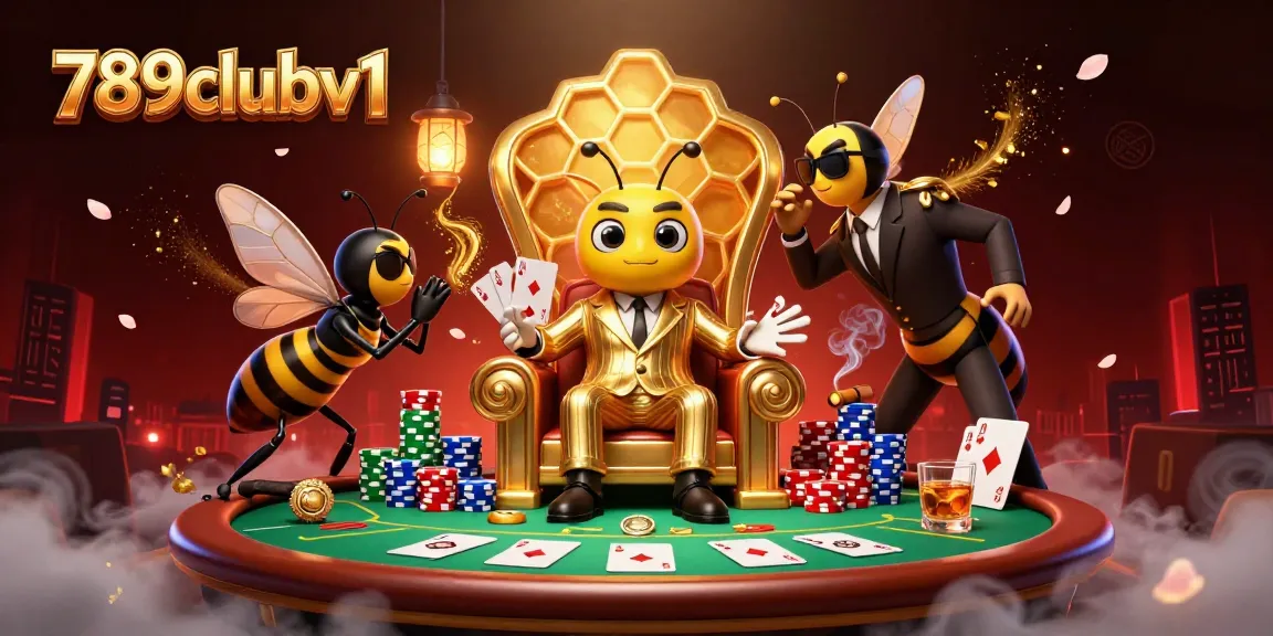 Experience the excitement with 789clubv1 at the high-stakes poker table surrounded by vibrant 3D characters.