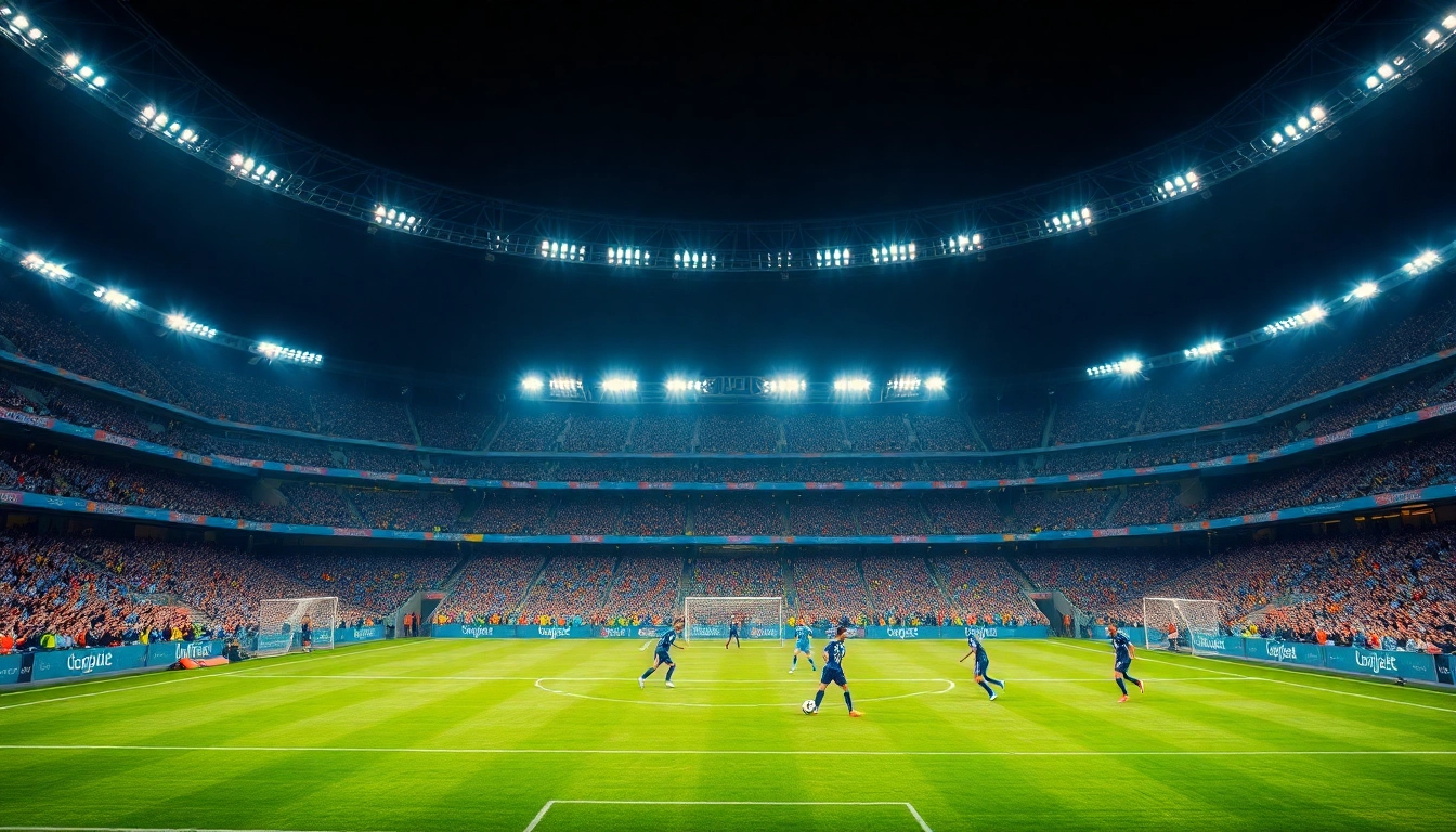 Exciting UEFA Europa Conference League match showcasing kết quả cúp c3 hôm nay with players in action and cheering fans.