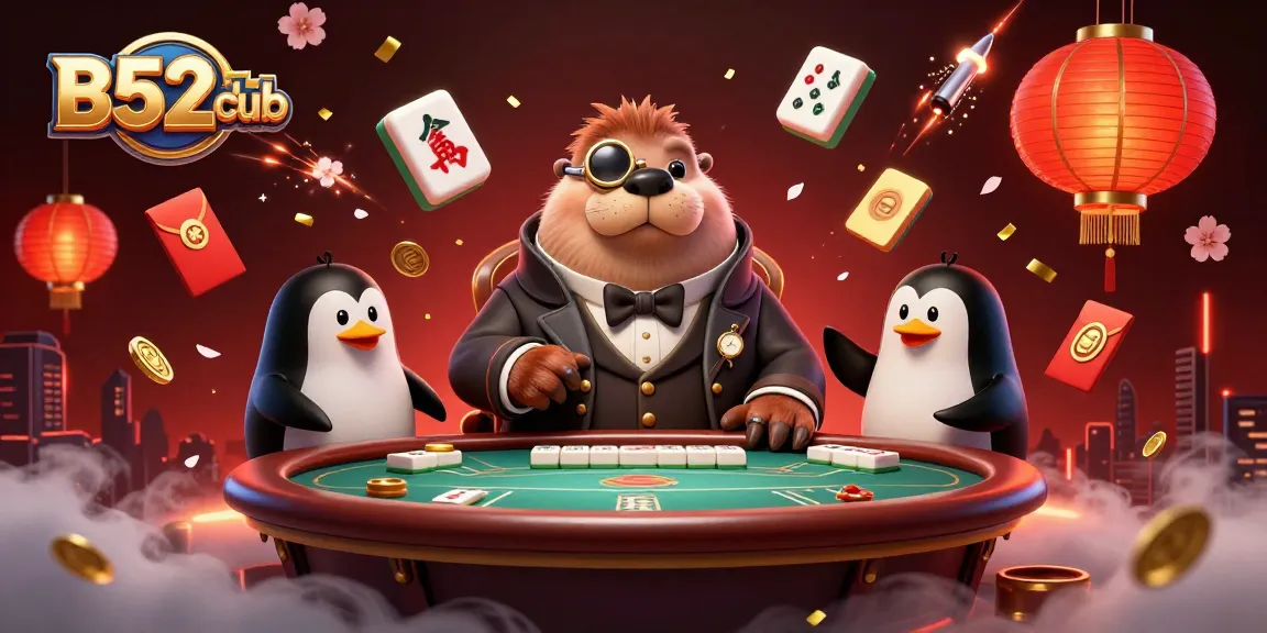 Experience the excitement of B52club with vibrant 3D casino characters and dynamic gaming elements.