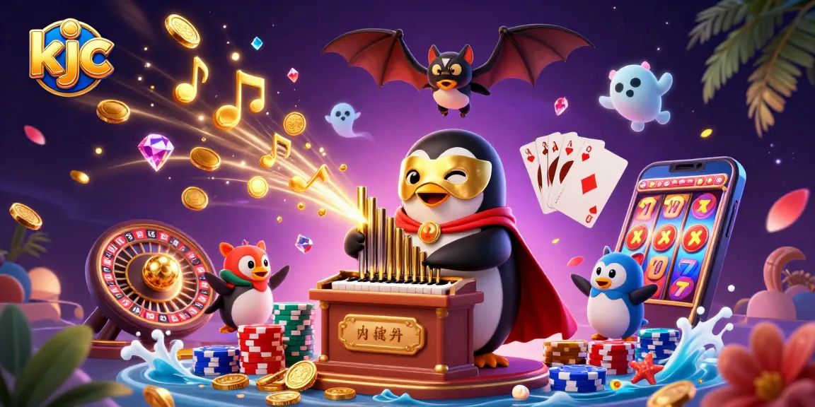 KJC players enjoy a vibrant online casino experience, winning with cascading coins and engaging game elements.