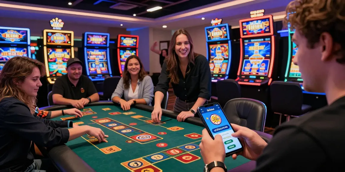 Winbox Official mobile casino players celebrating wins with vibrant games.