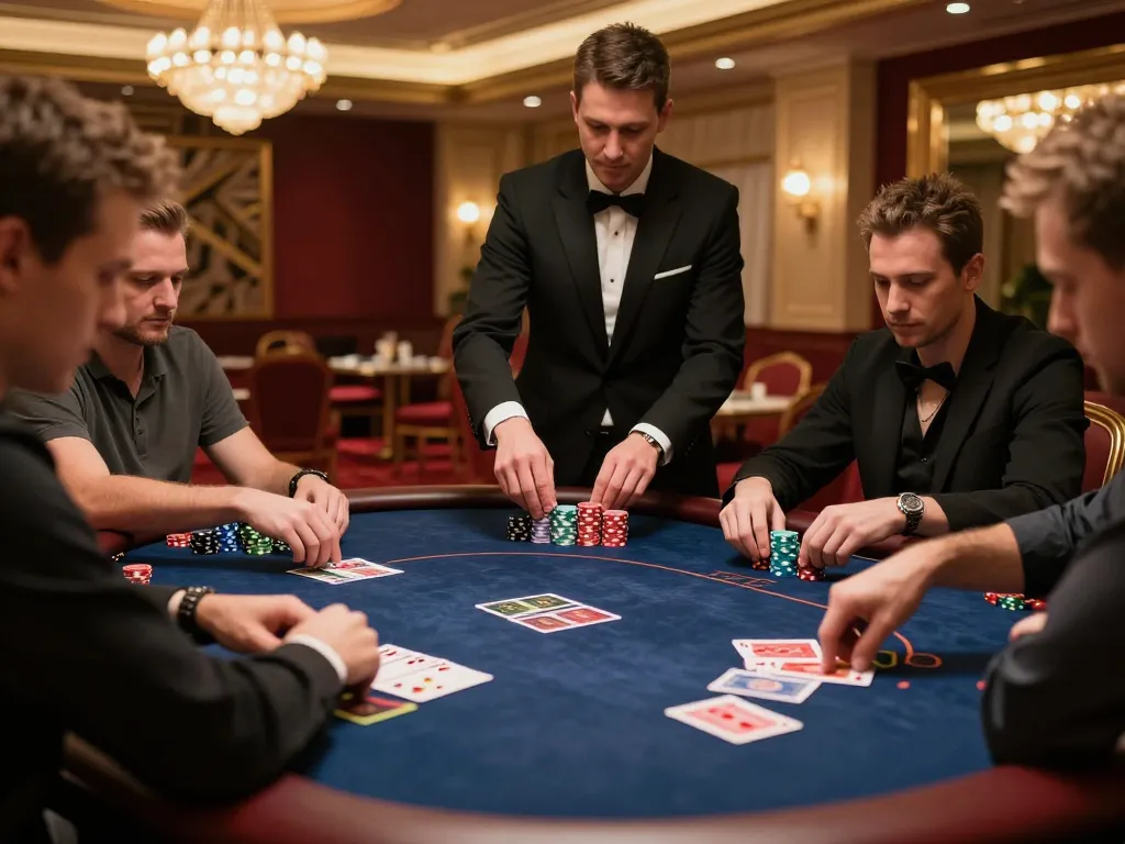 Engaging high-stakes poker action at SV368 VN casino, showcasing competitive gameplay.