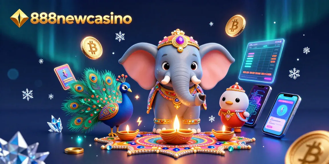 Experience thrilling gameplay at 888newcasino with vibrant casino characters and crypto elements.