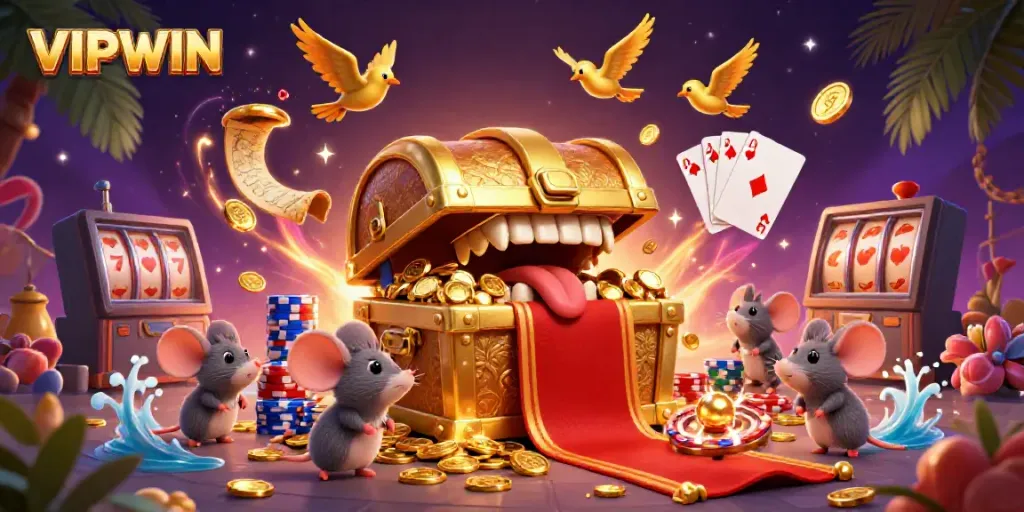 Experience thrilling adventures with VIPWIN as the golden treasure chest lures players to exciting rewards.