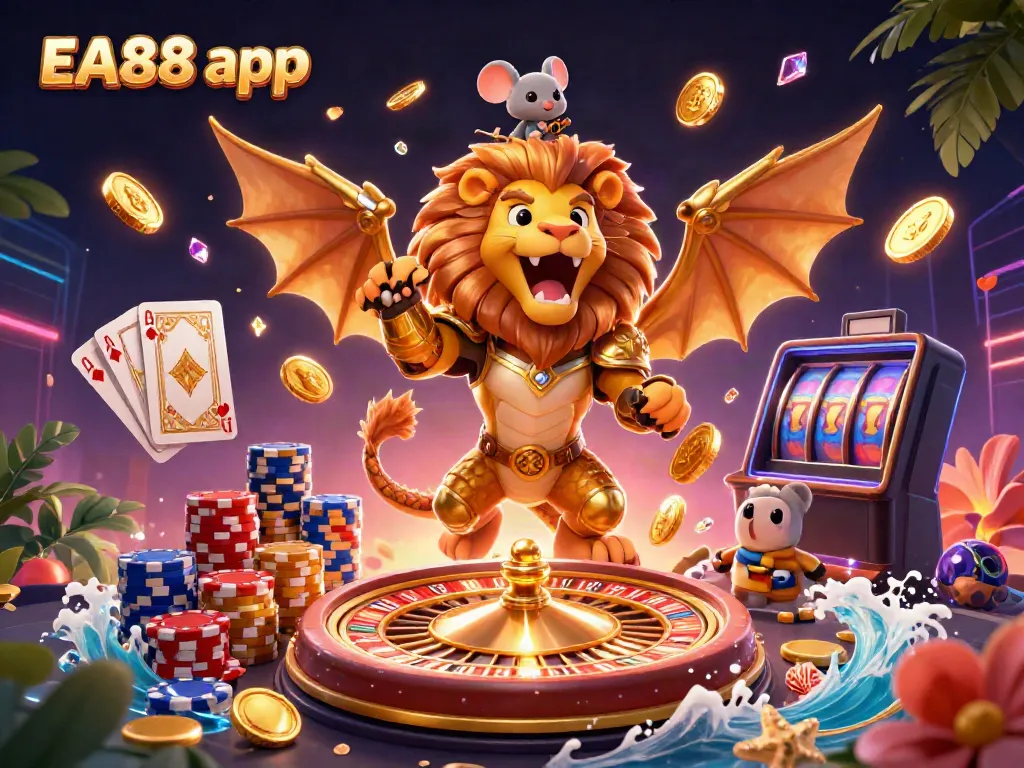 Experience winning moments with the EA88 app featuring vibrant casino elements and unique characters.