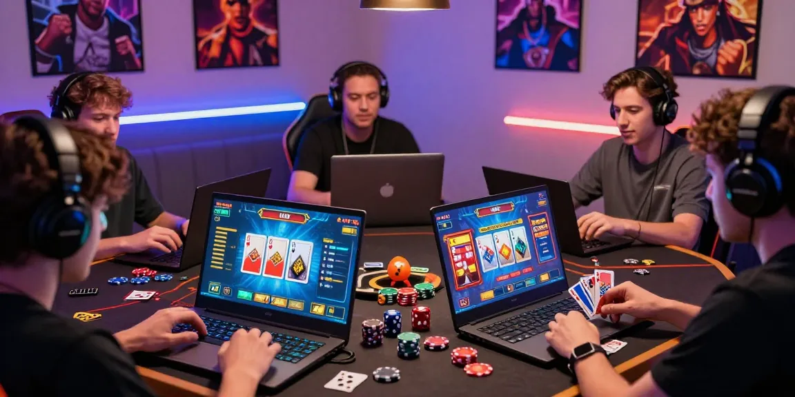Players enjoying a live virtual card game on Rikvip platform, vibrant gaming atmosphere.