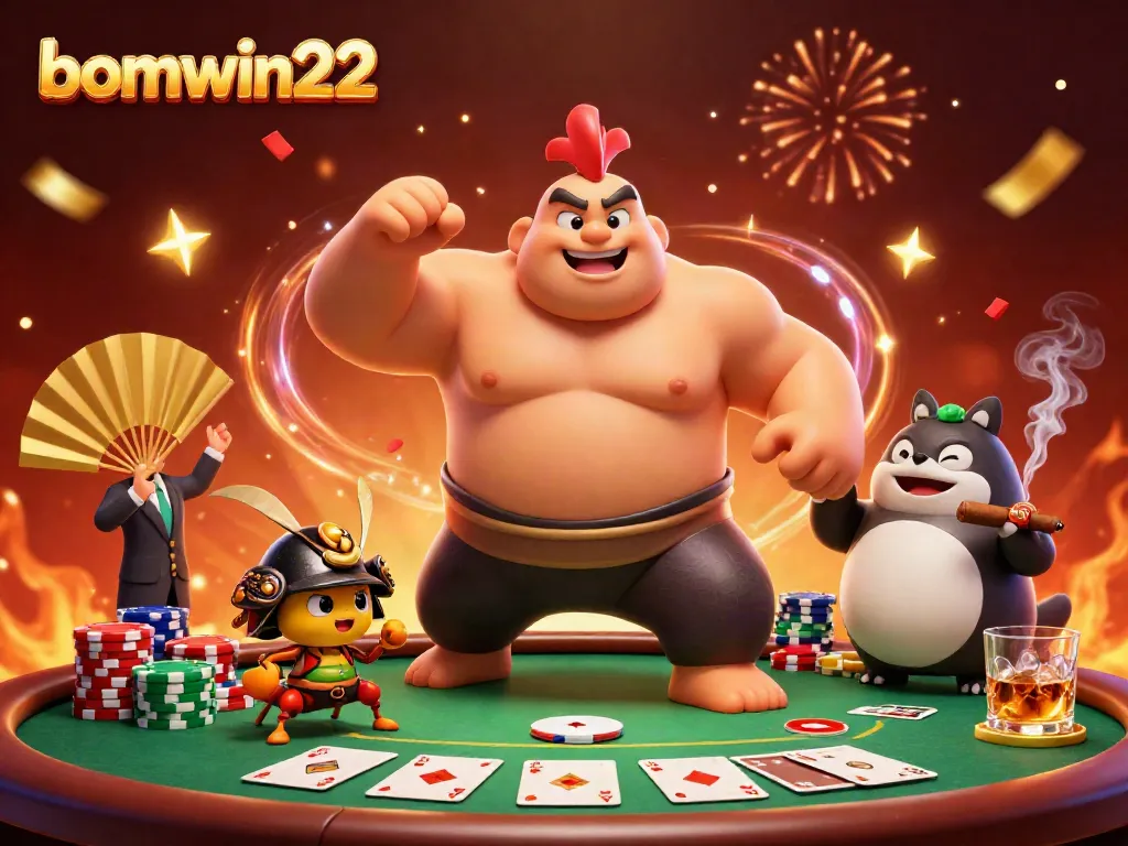 Experience thrilling betting action with bomwin22 in a vibrant casino scene.