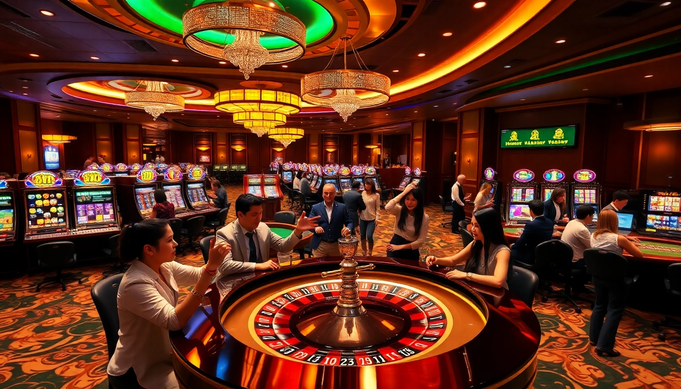 Excited players gather around a luxurious casino table at https://789win.associates/, showcasing the thrill of online gambling.