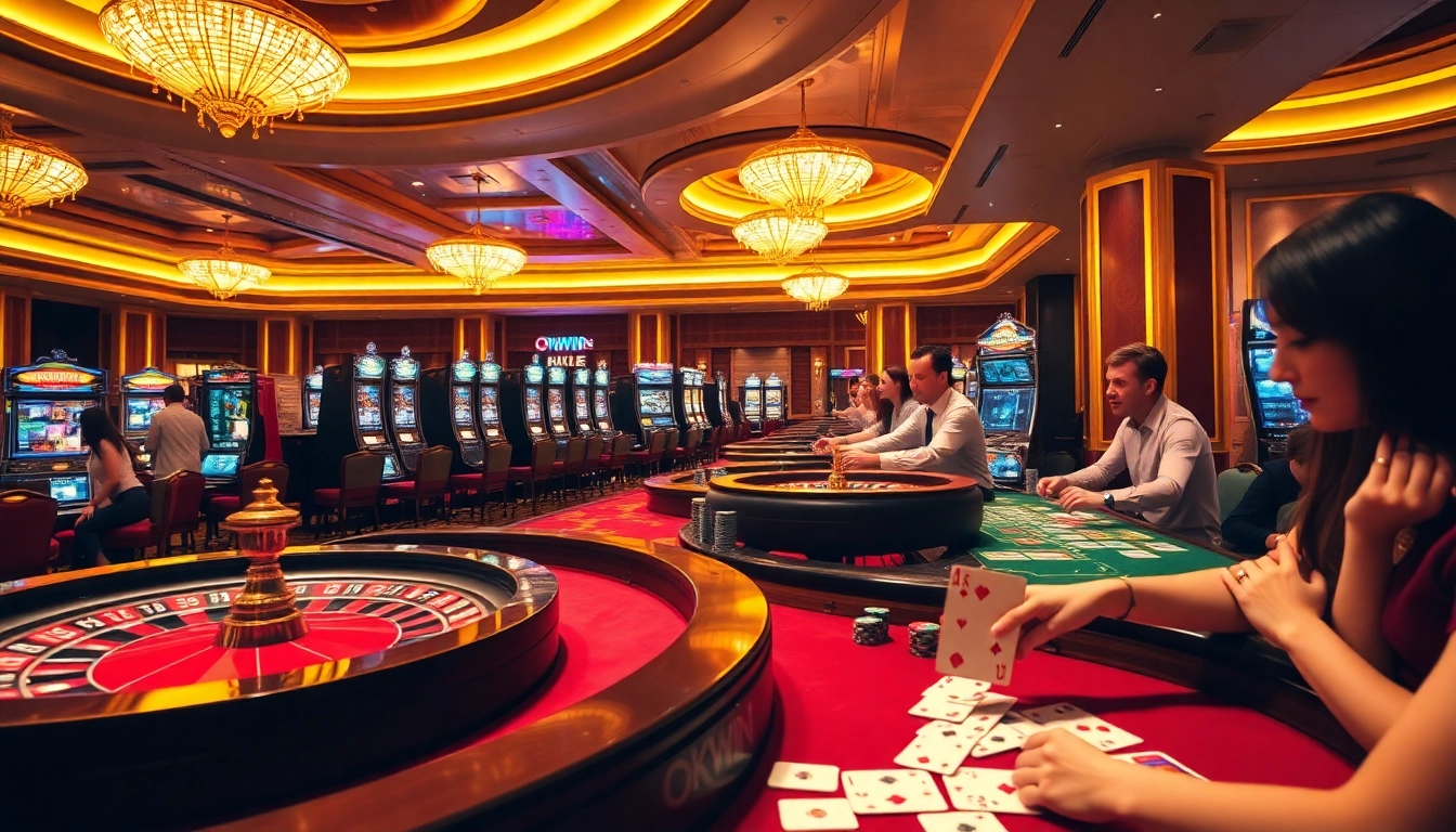 Experience thrilling gaming action at OKWIN, featuring immersive casino tables and vibrant jackpots.