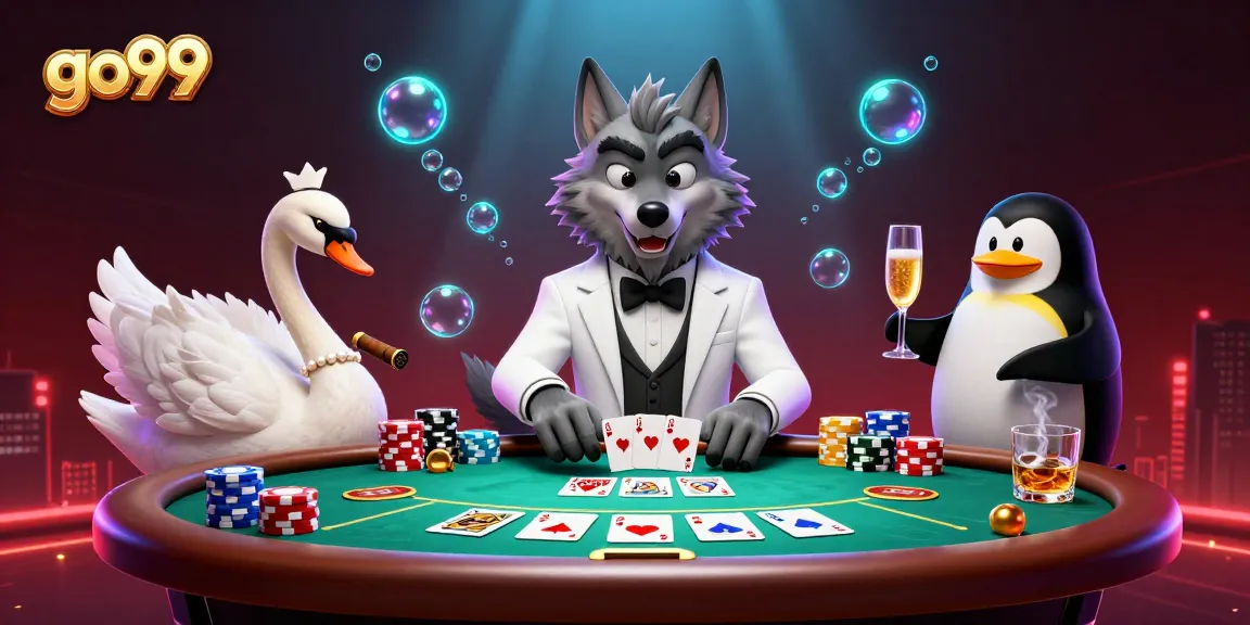 Experience thrilling action at go99's vibrant baccarat table with charming characters