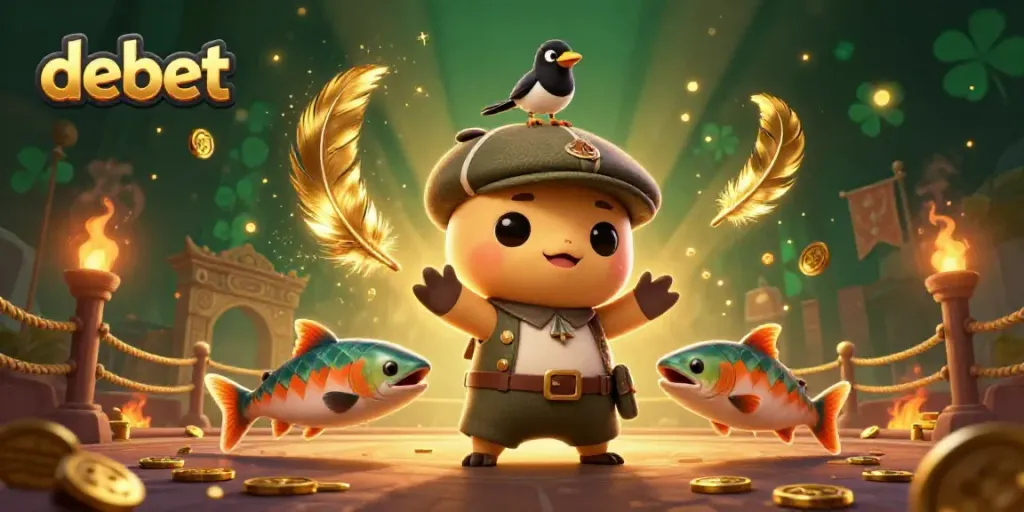 Experience exciting gameplay with Debet, featuring lively characters amidst a rich casino atmosphere.