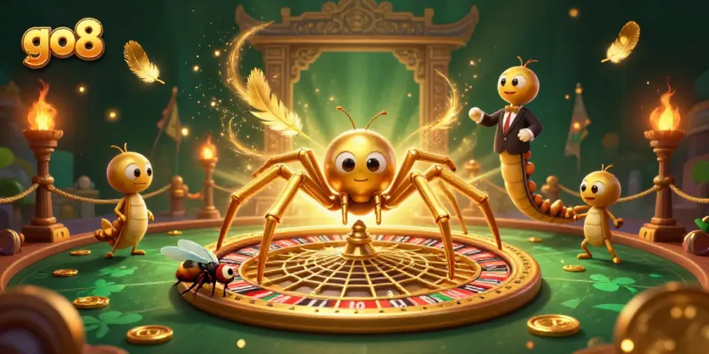 Engage in the thrilling world of go8 casino with a dynamic roulette web spun by intriguing characters, capturing exciting betting action.
