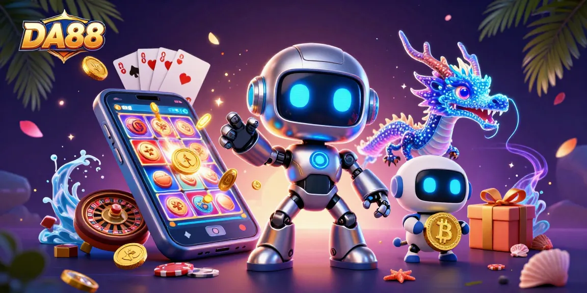 Engage with DA88's exciting gaming experience featuring a vibrant, high-energy casino scene.