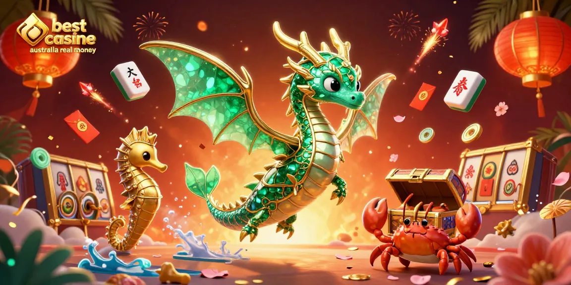 Win big at the best online casinos Australia real money with this vibrant casino illustration.